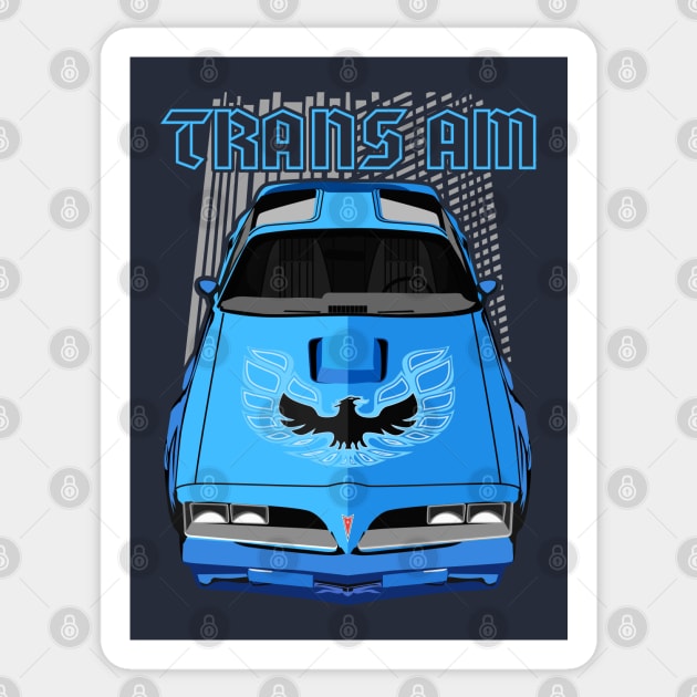 Firebird Trans am 77-78-blue Sticker by V8social